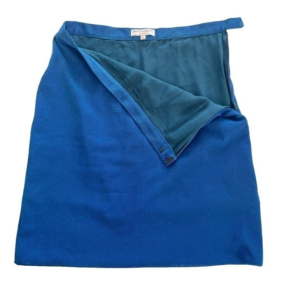 Opening Ceremony Women's Sz 6 Blue Iridescent Shimmer Silk Skirt - Picture 3 of 7